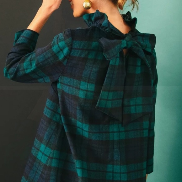 Tuckernuck Tops - NEW Tuckernuck Blackwatch Plaid Faye Blouse size small wool blend tartan